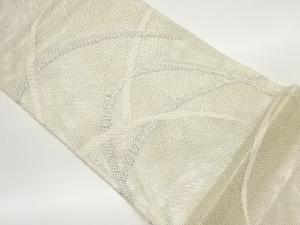 紗 芝模様織出し袋帯